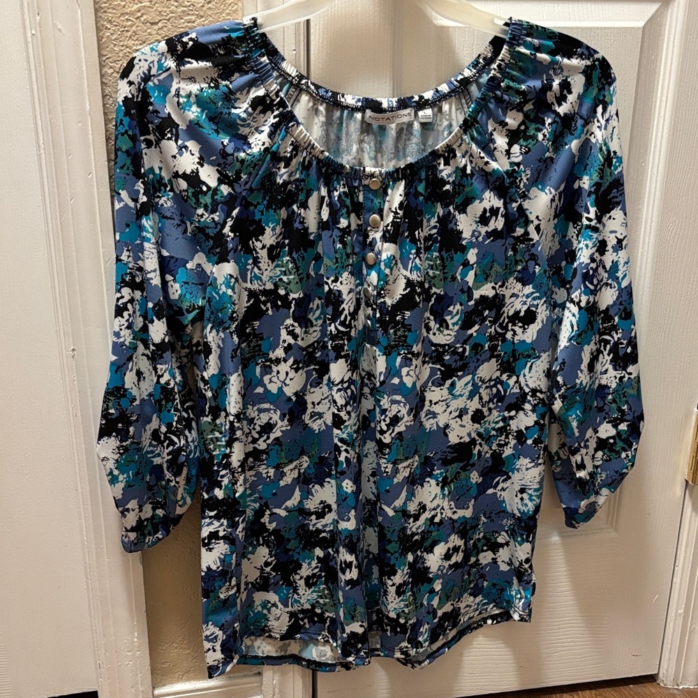 Notations Multicolor Floral Blouse